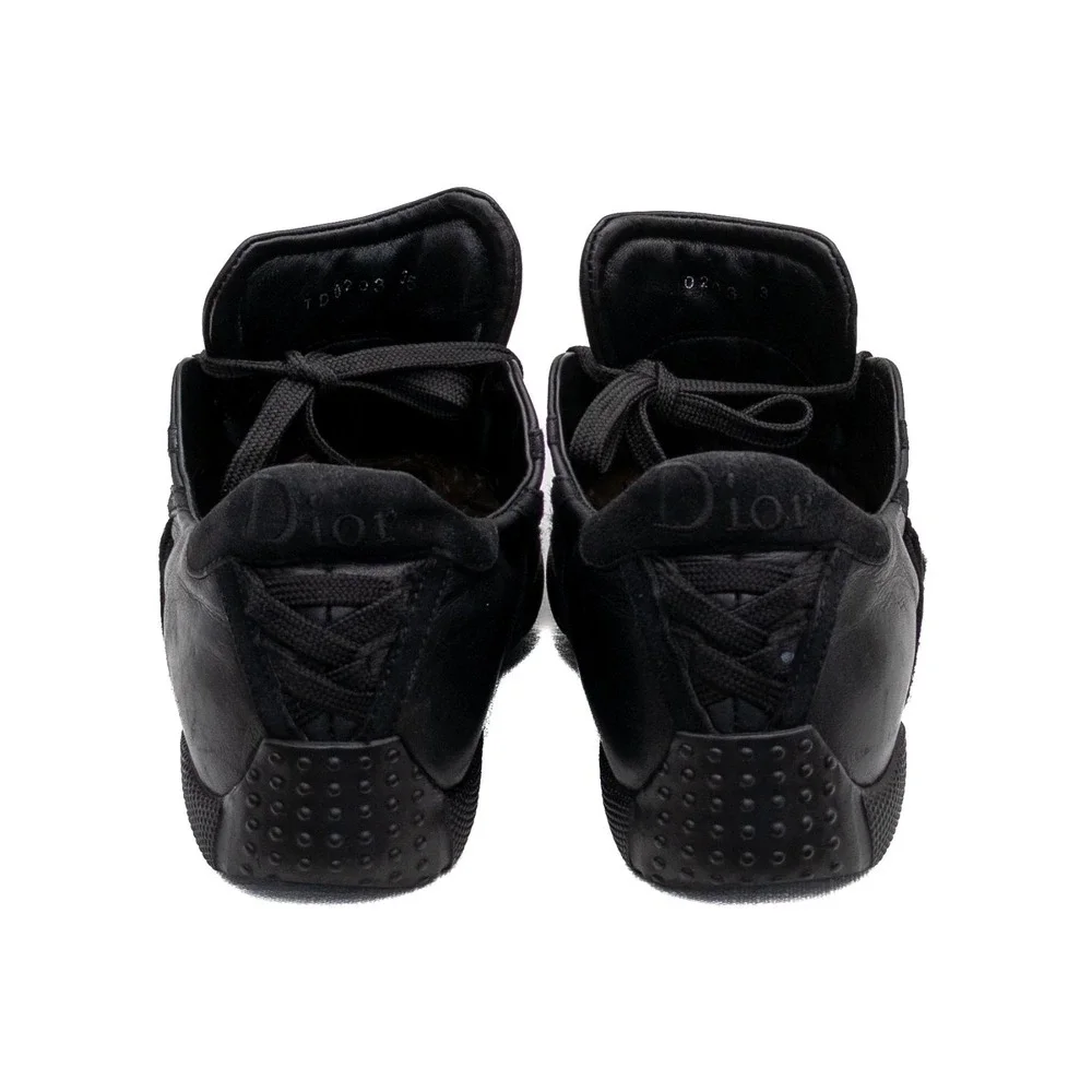 Christian Dior Galliano Era Black Leather‎ Derby Cross Laced Trainers Size US 5